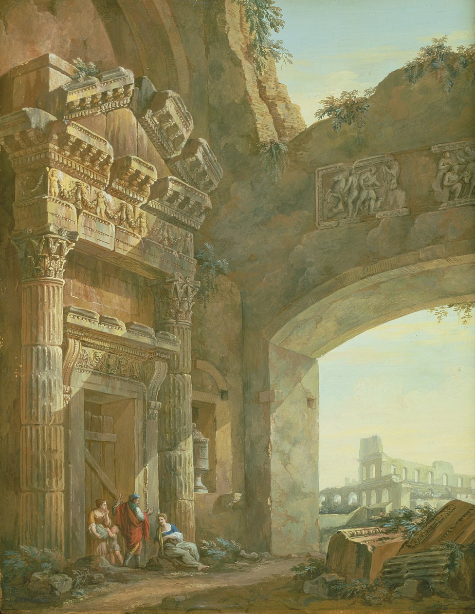 Építészeti romok alkotó: Charles Louis Clerisseau
