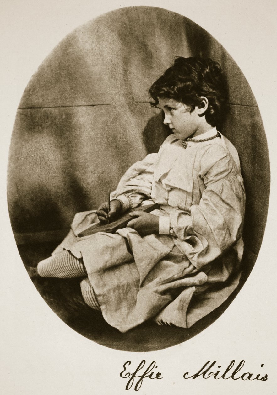 Effie Millais, 1865. július 20. (szépia fotó) alkotó: Charles Lutwidge Dodgson
