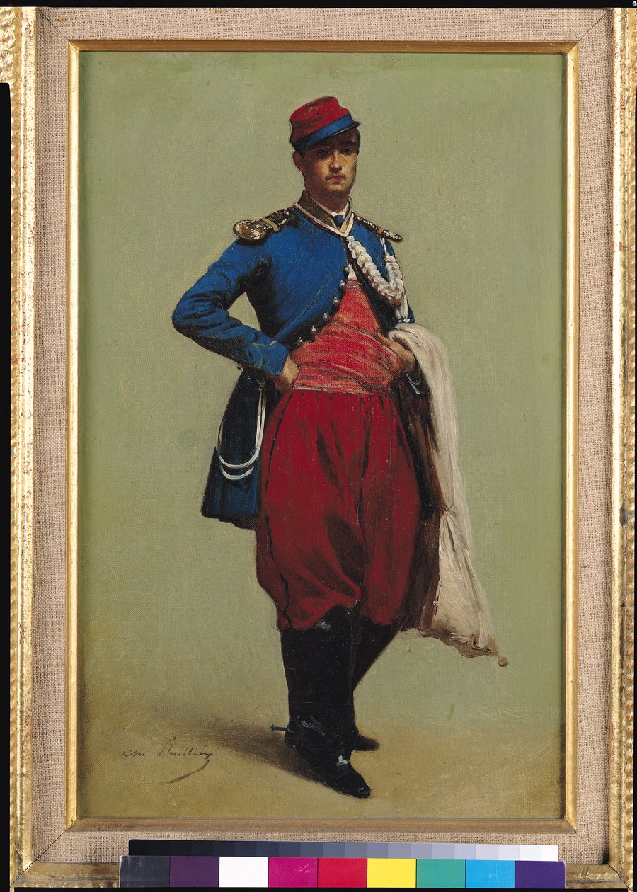 Claude Monet (1840-1926) portréja egyenruhában, 1861 alkotó: Charles Marie Lhuillier