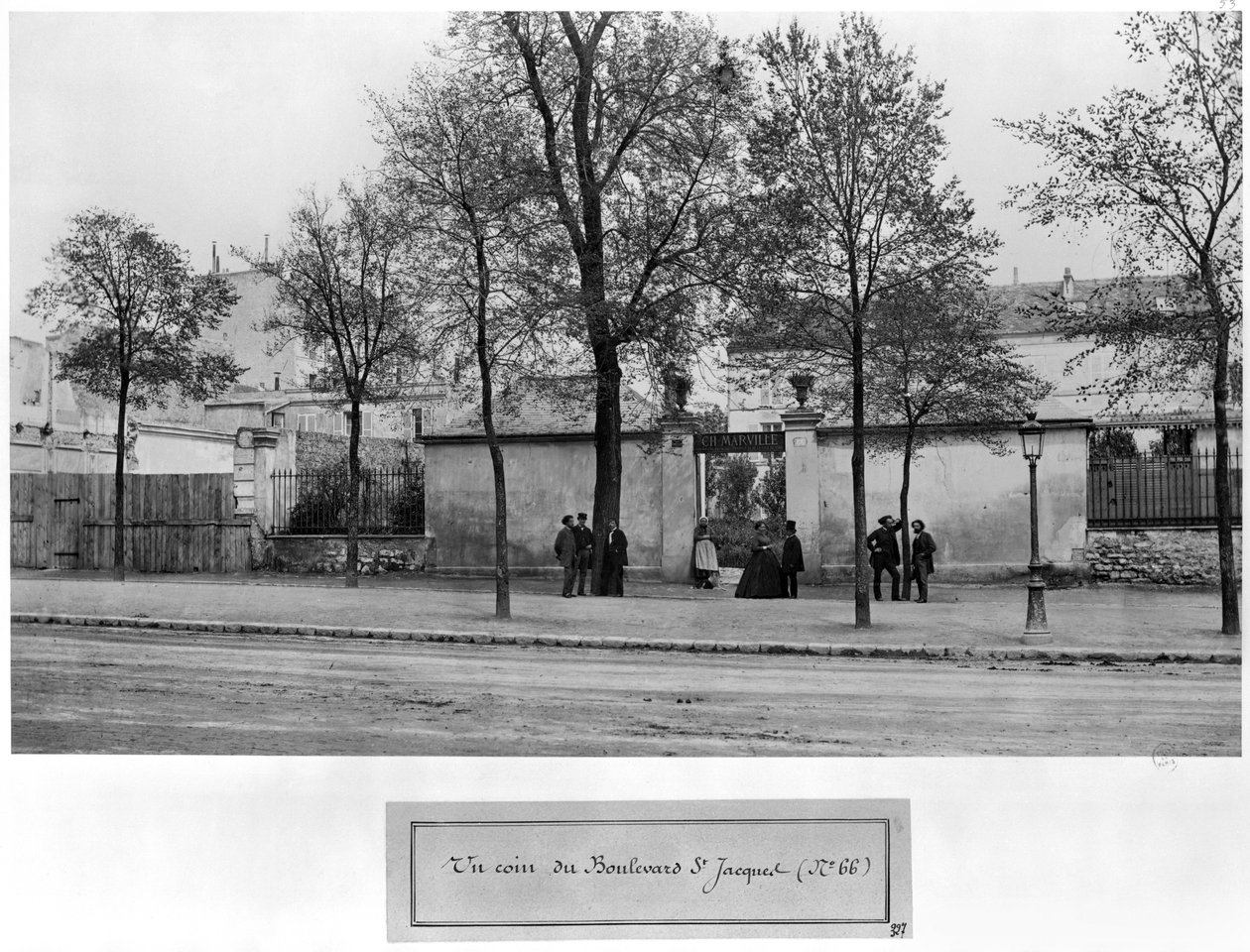 Boulevard Saint-Jacques, 66. szám, Charles Marville műterme, Párizs, 1858-78 alkotó: Charles Marville