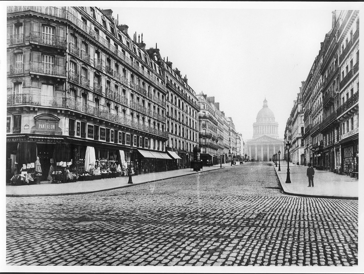 Párizs, rue Soufflot, a Pantheon, 1858-78 alkotó: Charles Marville