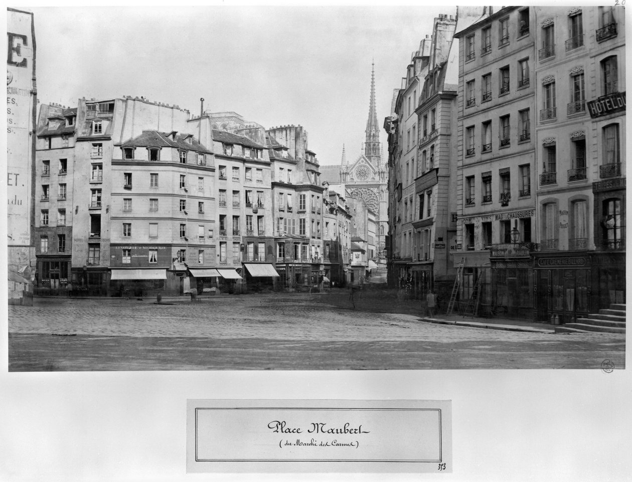 Place Maubert a Marche des Carmes-ból, Párizs 1858-78 (bW fotó) alkotó: Charles Marville