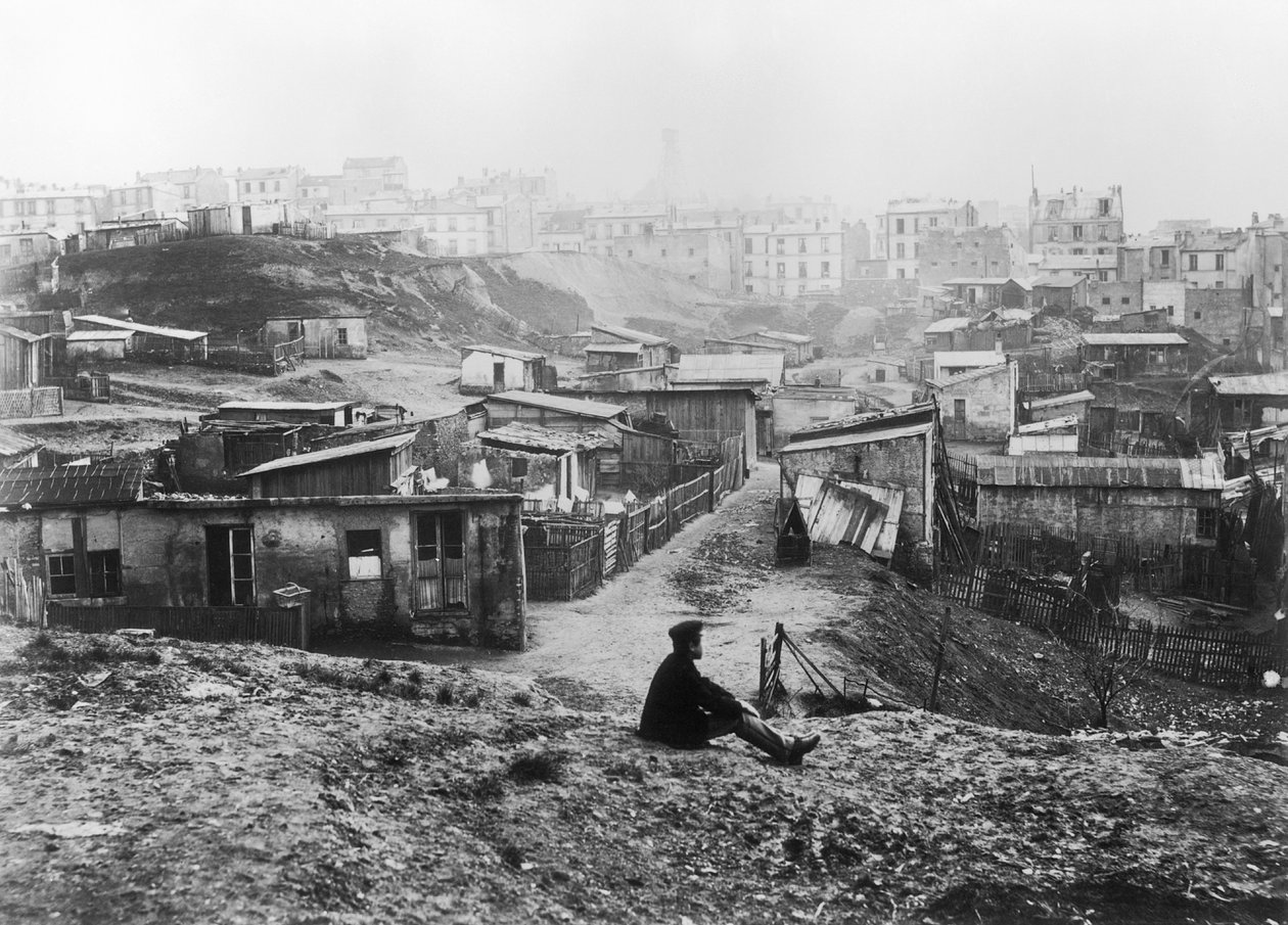 Rue Champlain, egy kunyhócsoport, 1858-78 alkotó: Charles Marville