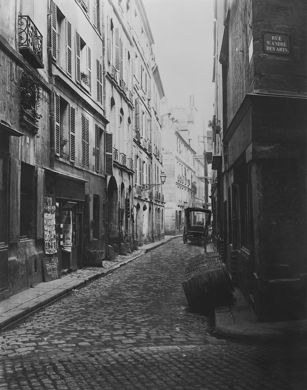 Rue Git-le-Coeur (a Rue Saint-Andre-des-Artsból), Párizs, 1858-78 alkotó: Charles Marville