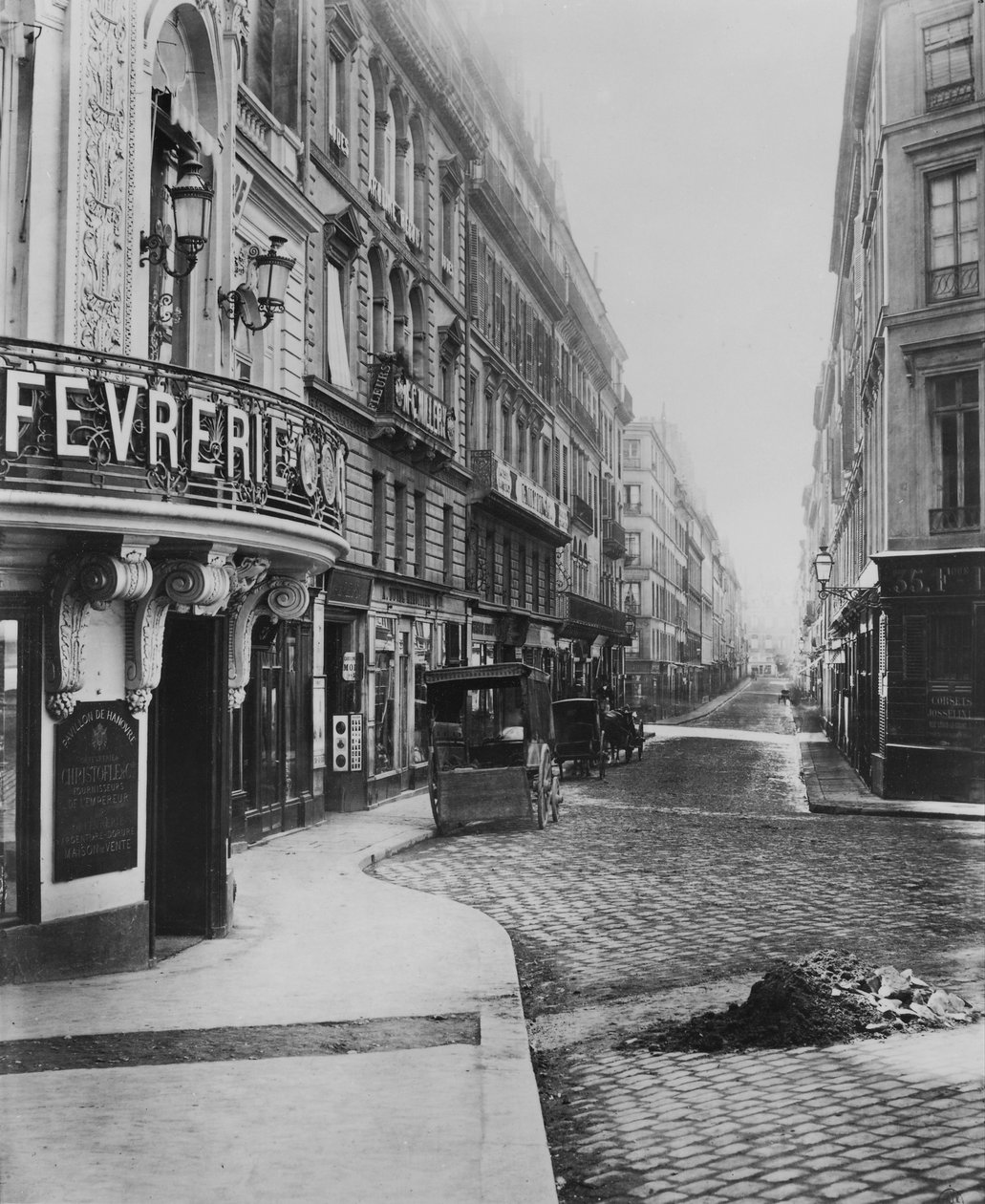 Rue Louis-le-Grand, a Boulevard des Italiens, Párizs, 1858-78 alkotó: Charles Marville