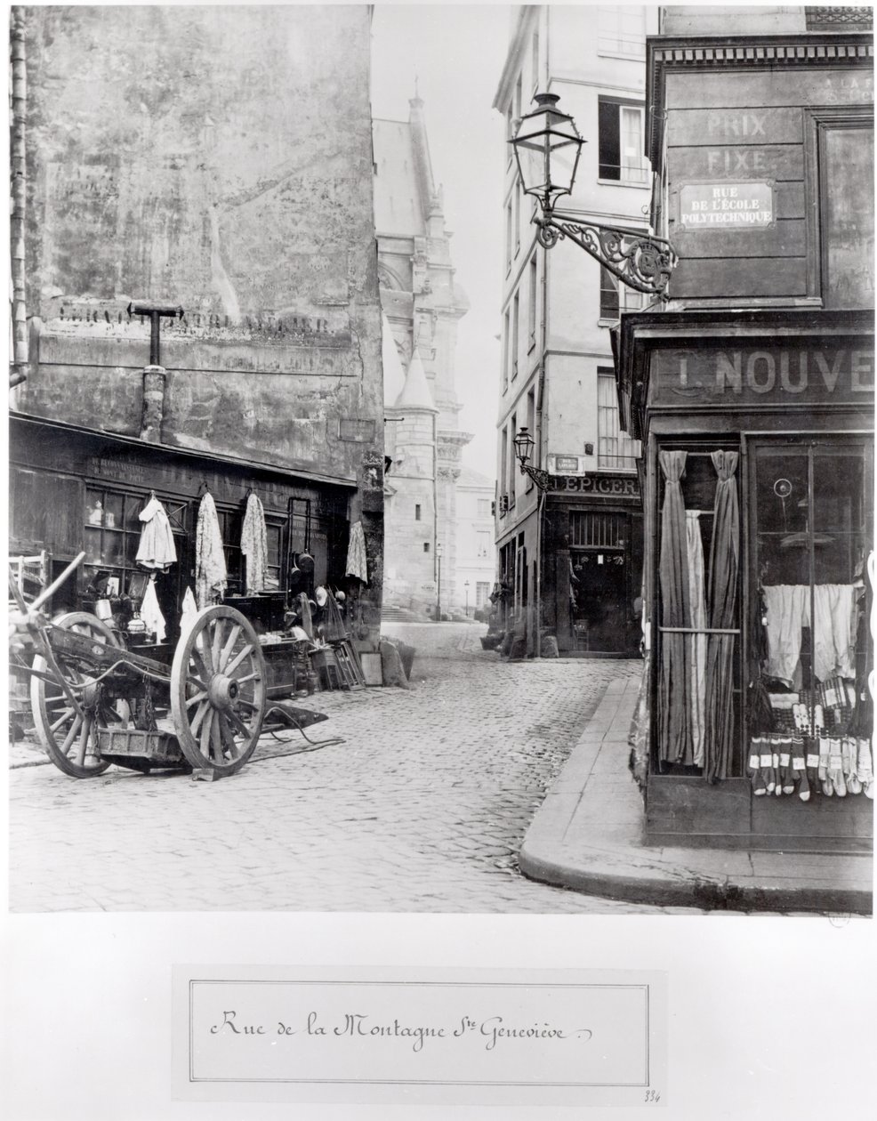 Rue de la Montagne Sainte-Genevieve, Párizs, 1858-78 alkotó: Charles Marville