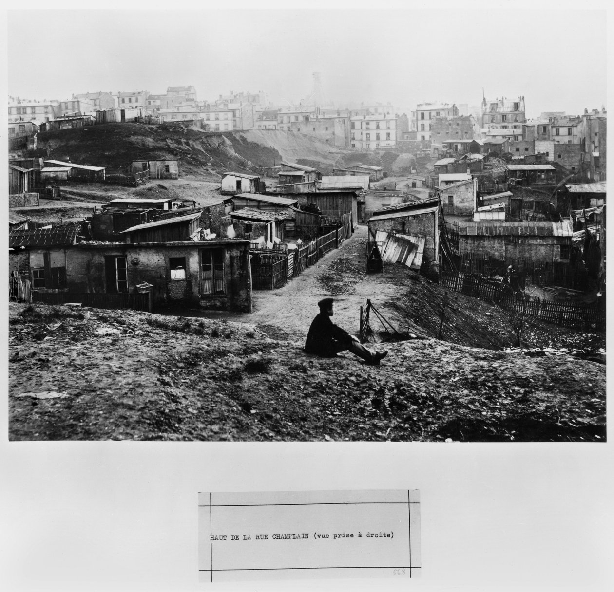 A rue Champlain teteje (jobb oldali kép) Párizs, 1858-78 alkotó: Charles Marville