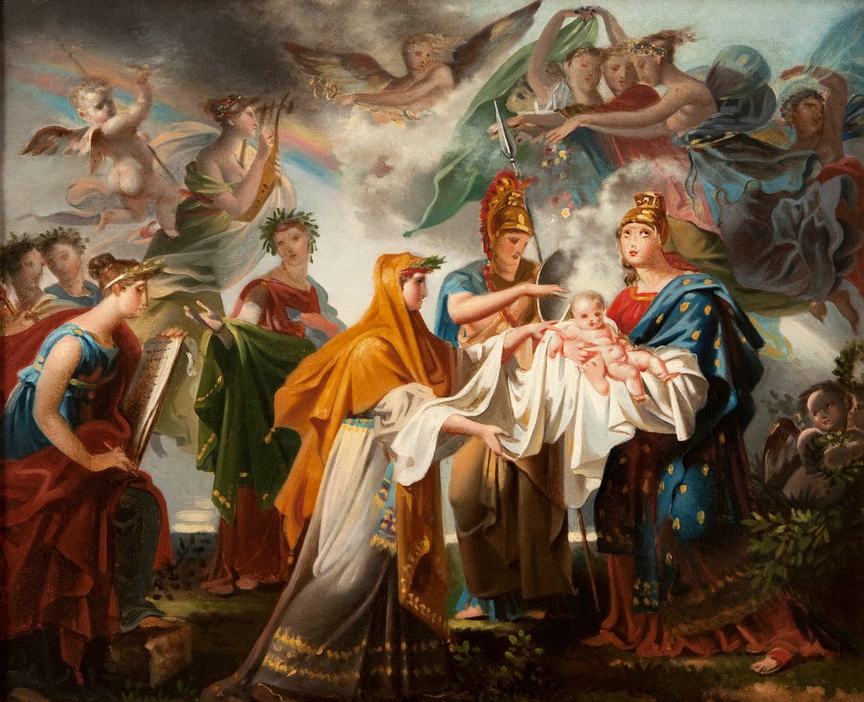 A római király születésének allegóriája, 1814 után átnevezve XIV. Lajos születésének allegóriája alkotó: Charles Meynier