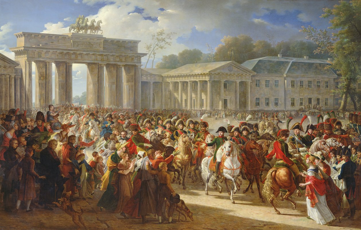 I. Napóleon (1769-1821) belépése Berlinbe, 1806. október 27., 1810. alkotó: Charles Meynier