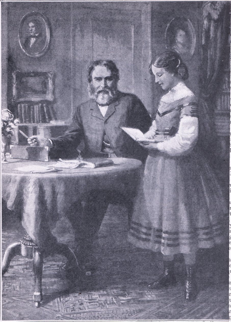 A gyermekköltő Edittel: Longfellow a lányával alkotó: Charles Mills Sheldon