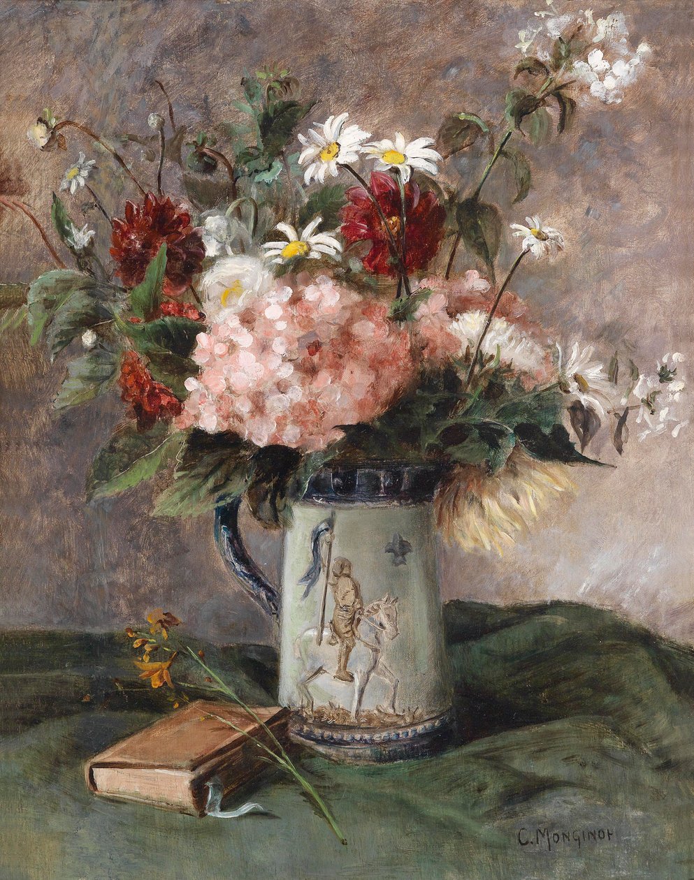 Virágdarab könyvvel alkotó: Charles Monginot