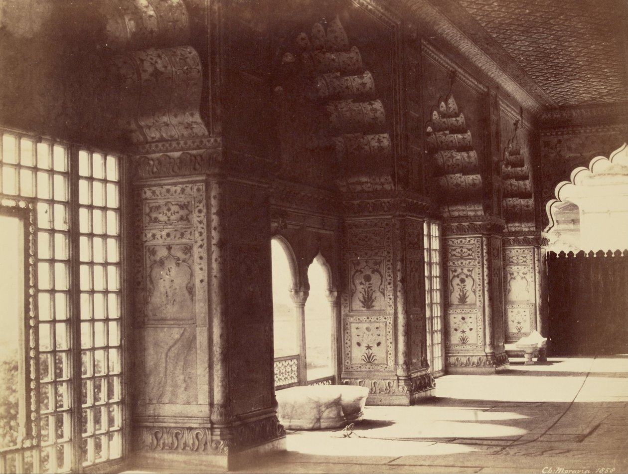 A kristály trón belseje a Dewan-i-Khasban alkotó: Charles Moravia