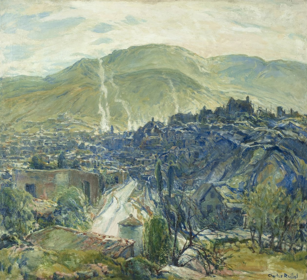 Reggel, Nogales, Arizona, 1928 alkotó: Charles P. Reiffel