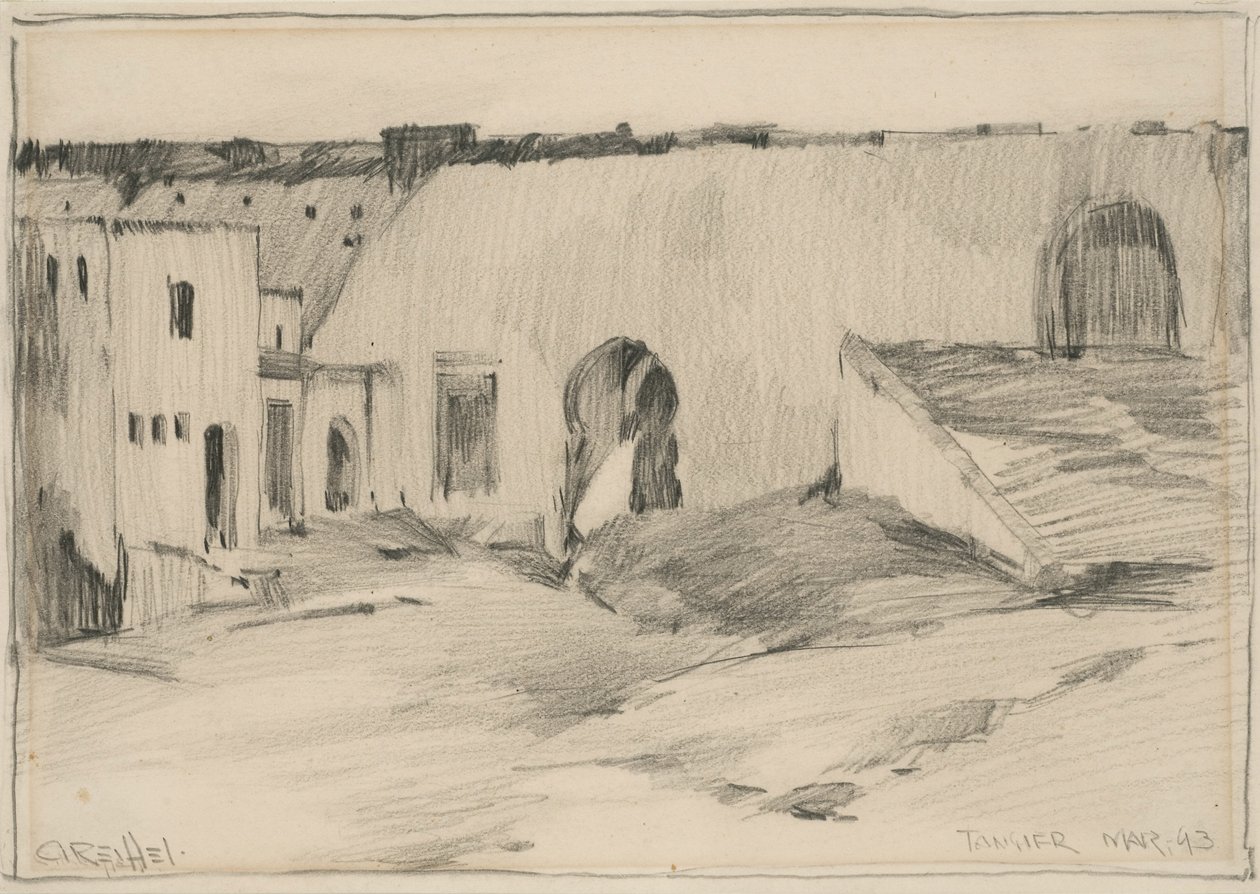 Tanger, 1893 március (grafit, papír) alkotó: Charles P. Reiffel
