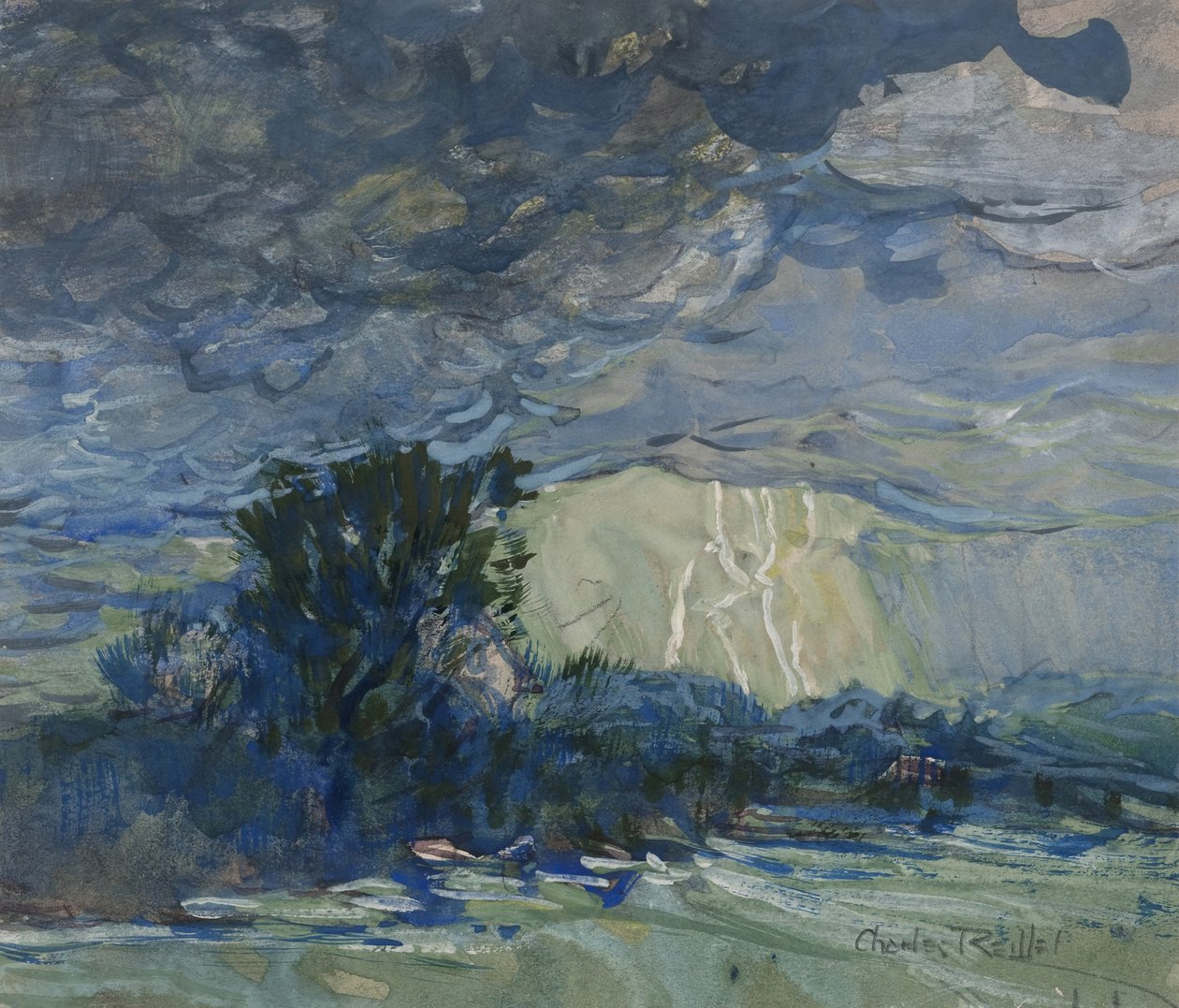 A vihar, 1935 körül alkotó: Charles P. Reiffel