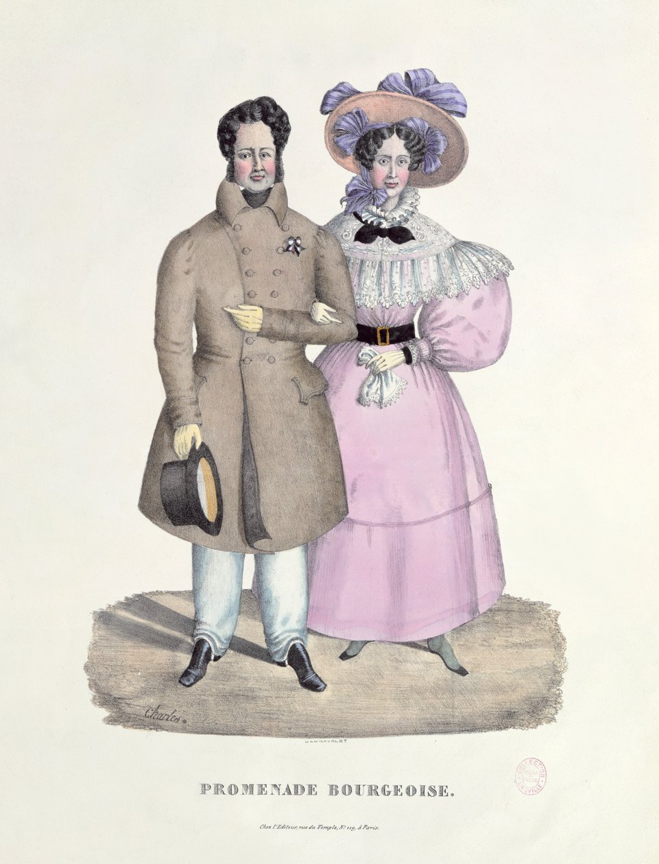 Burzsoá séta alkotó: Charles Philipon
