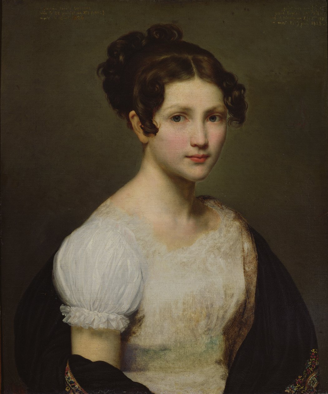 Eugénie-Pamela Larivière, a művész nővére portréja alkotó: Charles Philippe Lariviere