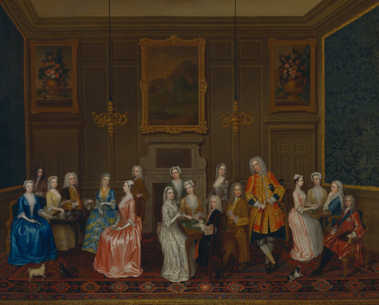 Tea Party a Lord Harringtons House-ban, St. Jamessben alkotó: Charles Philips