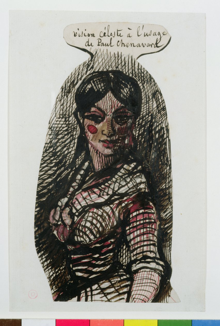 Jeanne Duval rajza Paul Chenavard (1807-95) felirattal. alkotó: Charles Pierre Baudelaire