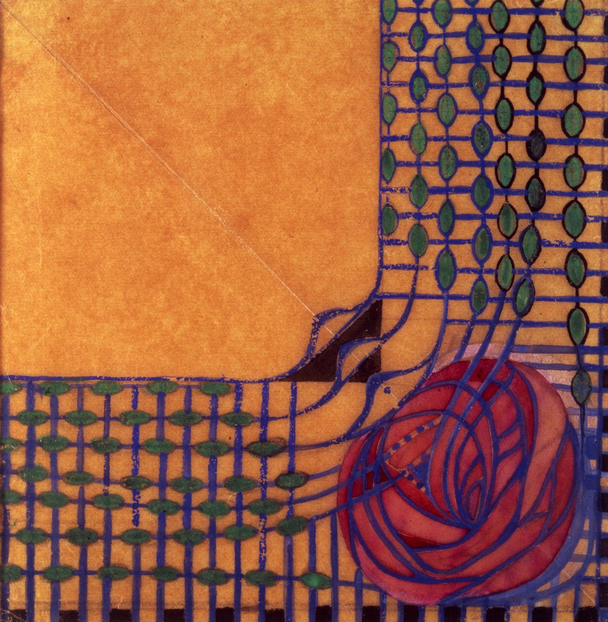 Textiltervezés, 1915 körül alkotó: Charles Rennie Mackintosh