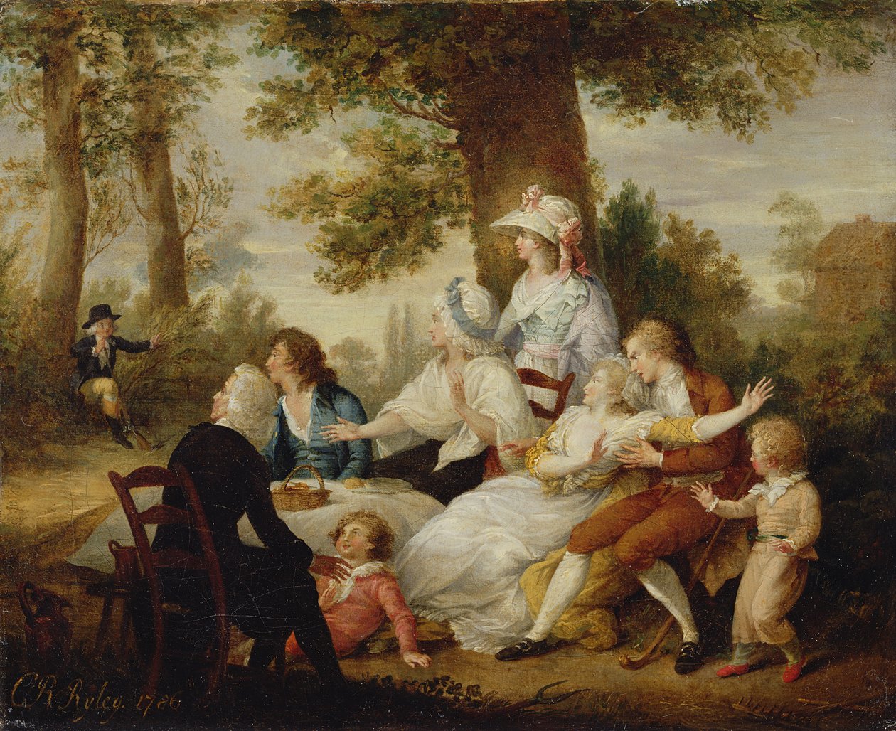 „Olívia visszatérése”, vol. 2, III. fejezet Oliver Goldsmith „The Vicar of Wakefield” című művéből, 1786 alkotó: Charles Reuben Ryley
