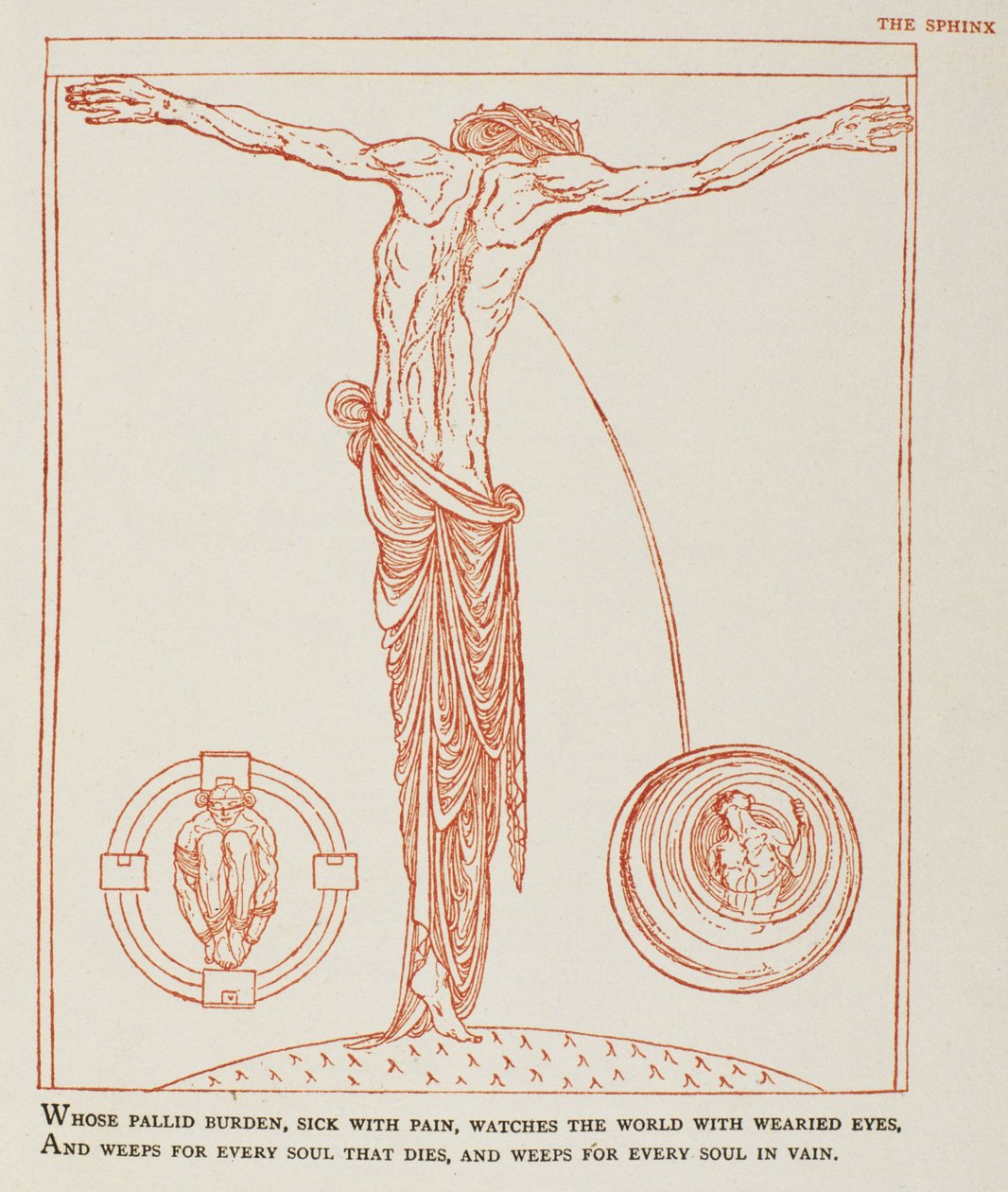 Illusztráció Oscar Wilde „A szfinx titok nélkül” című művéhez, kocsma. Írta: Elkin Mathews és John Lane, 1894 alkotó: Charles Ricketts