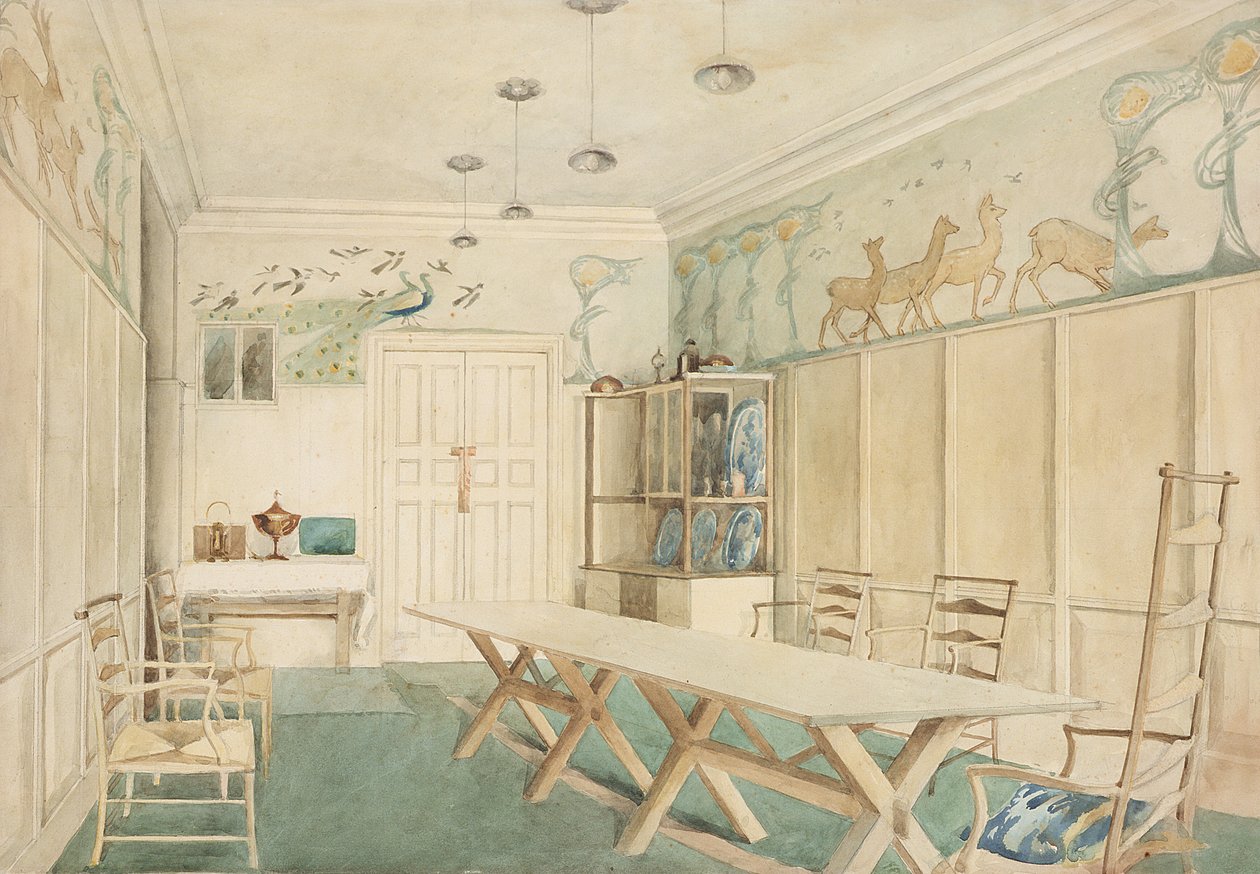 Étkező a Cheyne Walk 37. szám alatt, Chelsea alkotó: Charles Robert Ashbee