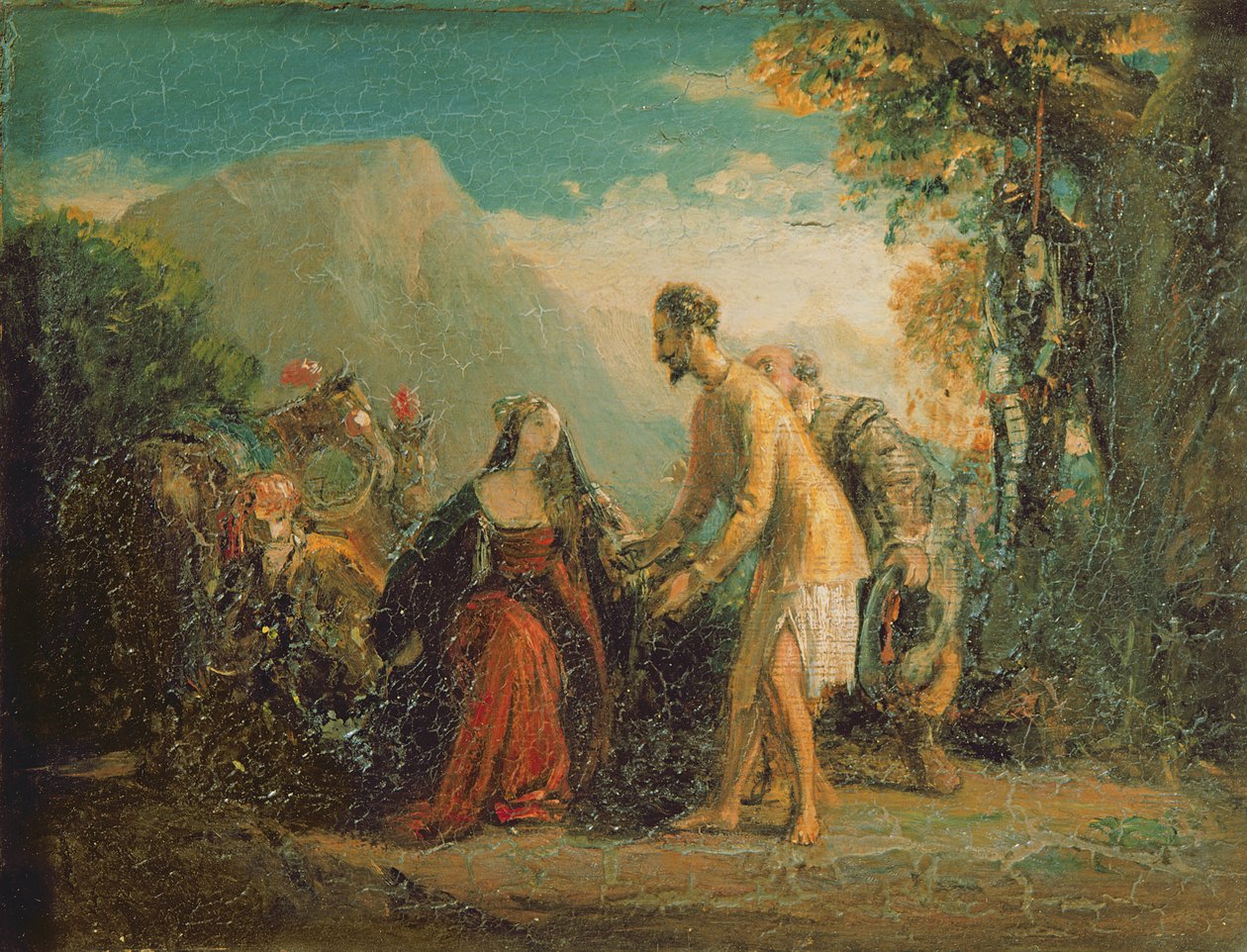 Don Quijote és Dorothea Cervante „Don Quijote de la Mancha” című művéből, XIX. alkotó: Charles Robert Leslie