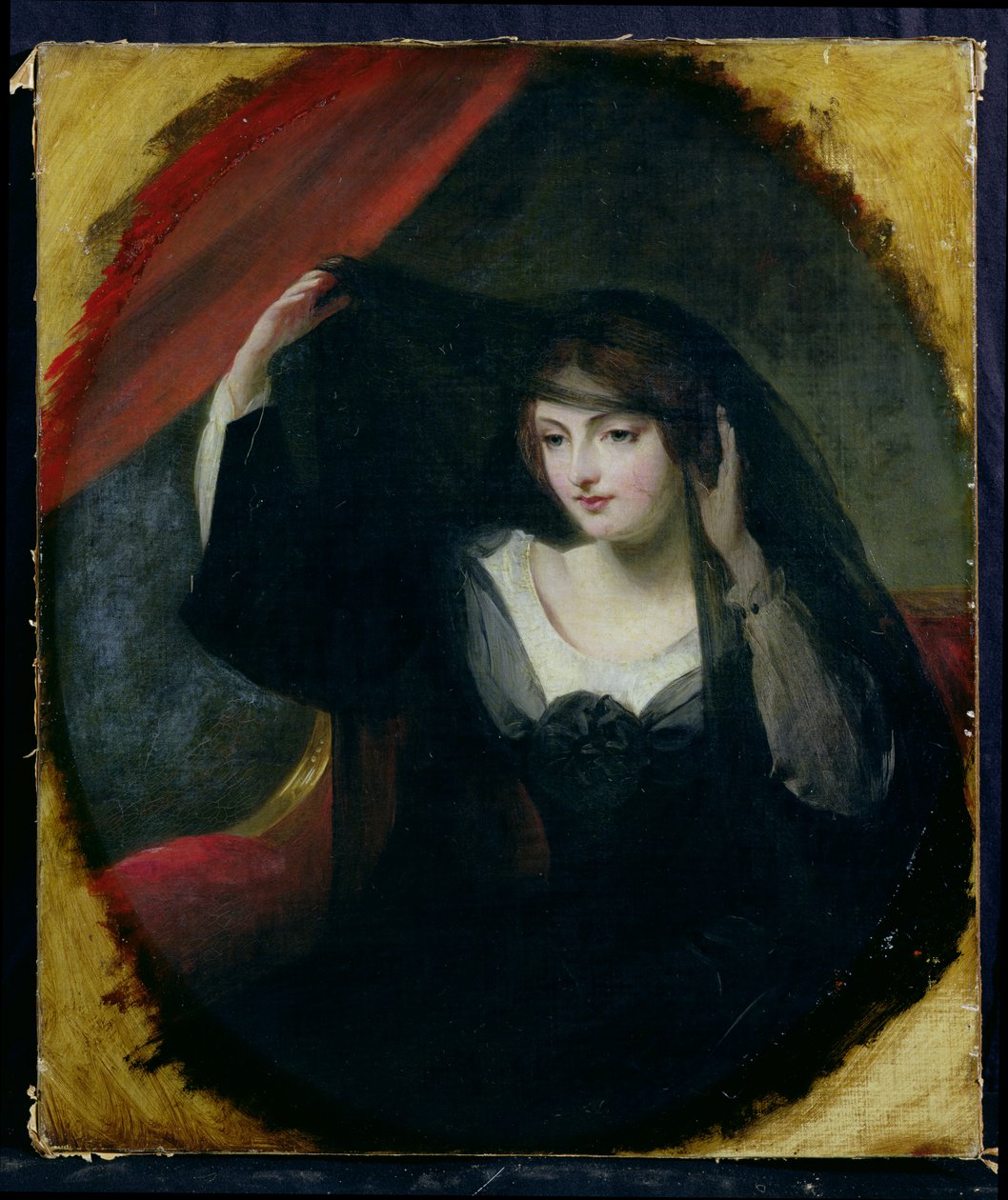 Olivia fátylat emel, 1849 alkotó: Charles Robert Leslie