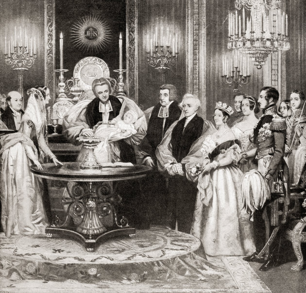 A királyi hercegnő megkeresztelkedése alkotó: Charles Robert Leslie
