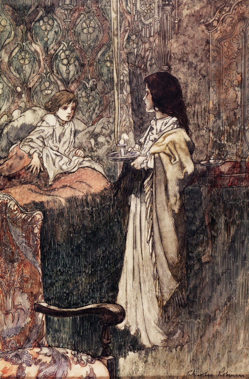 Gyermekek beszélgetnek éjjel, 1911 alkotó: Charles Robinson