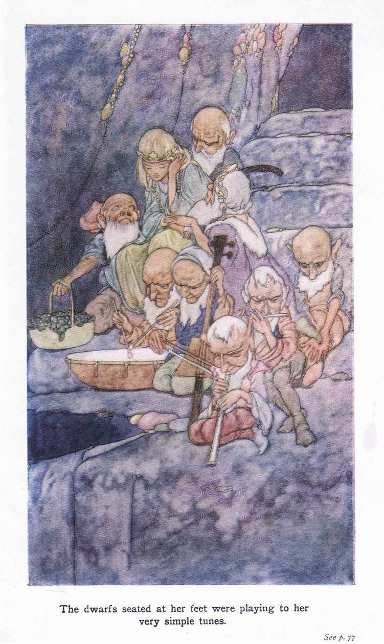 A lábánál ülő törpék nagyon egyszerű dallamait játszották alkotó: Charles Robinson