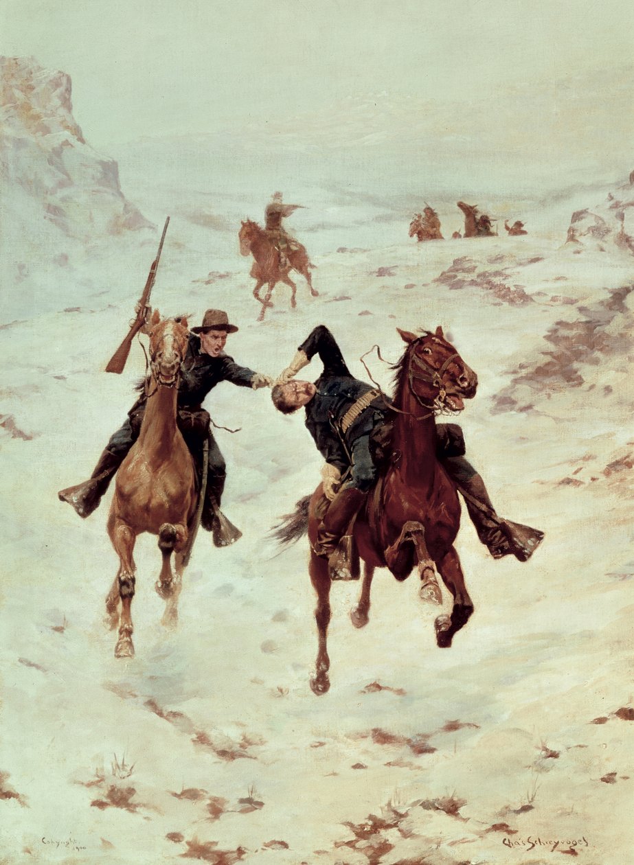 The Despatch Riders, 1900 alkotó: Charles Schreyvogel