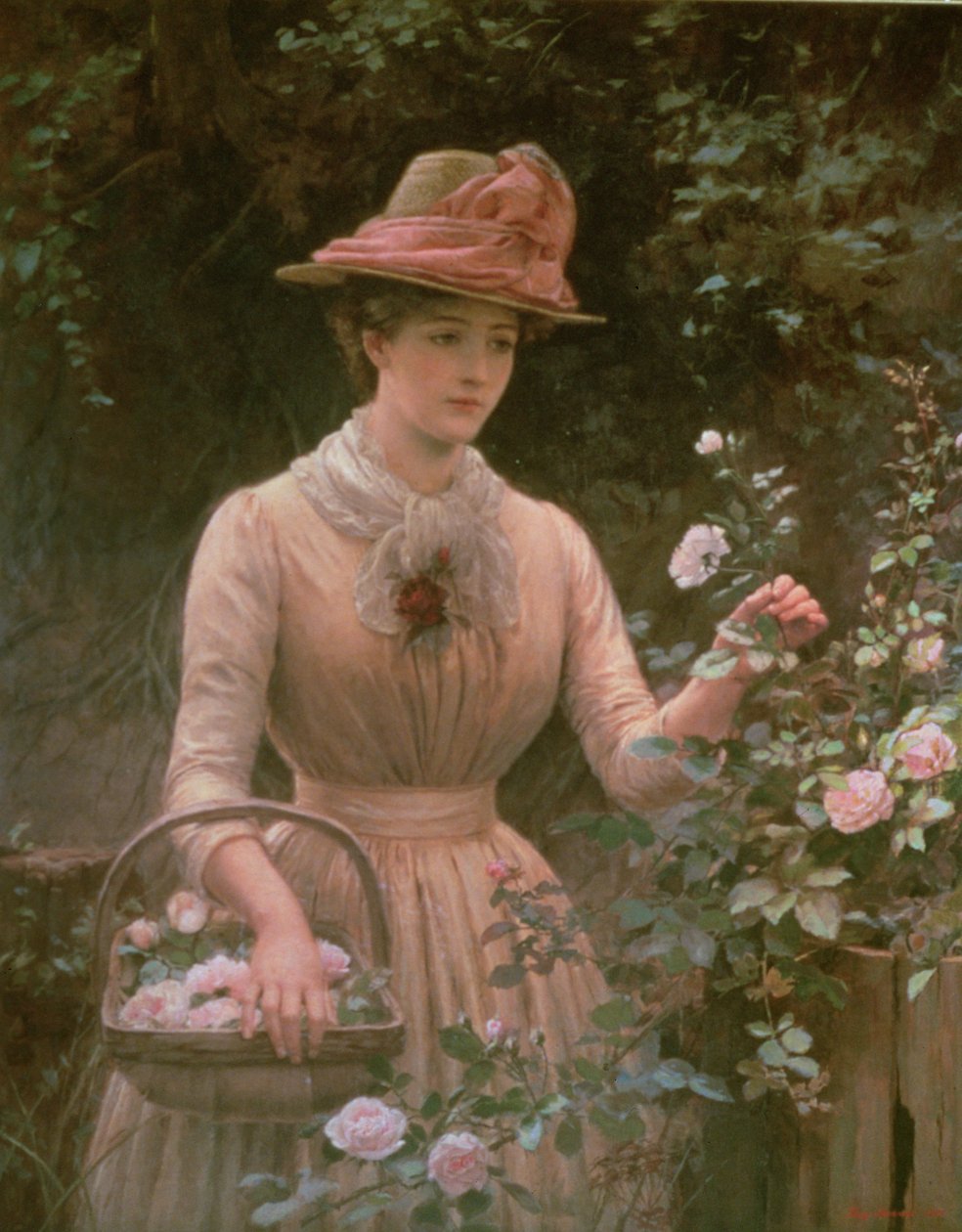 Rózsák szedése alkotó: Charles Sillem Lidderdale