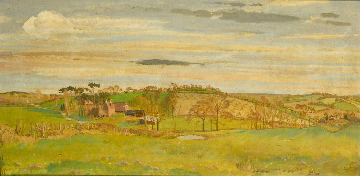 Kenti táj, 1914-1916 körül alkotó: Charles Sims