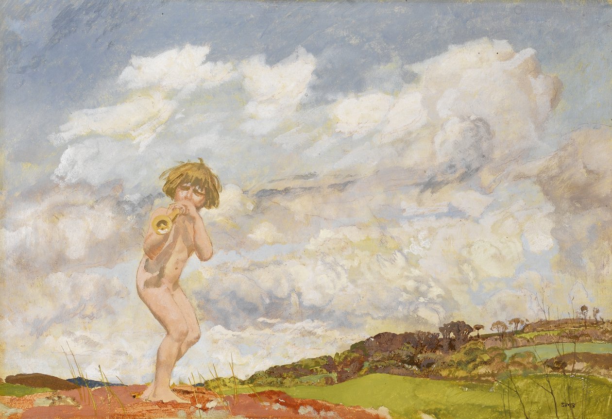 Pan, 1916 körül (tempera, vászon) alkotó: Charles Sims