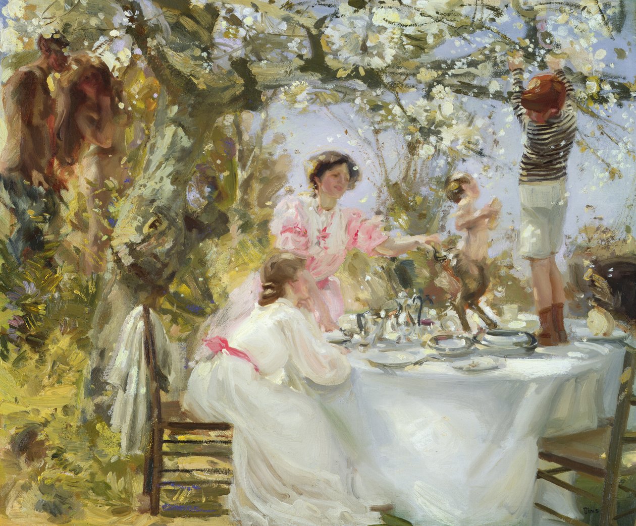 A kis faun, 1906 körül alkotó: Charles Sims