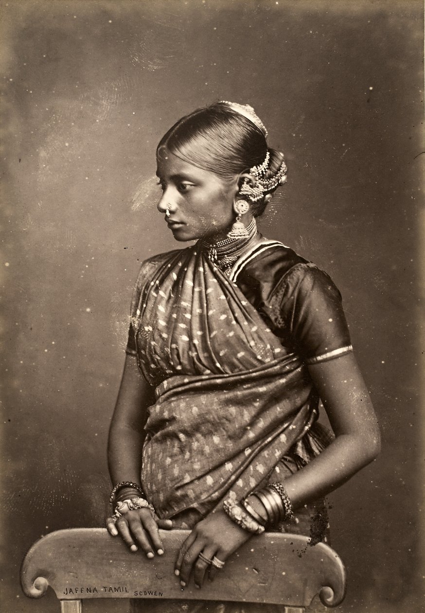 Jaffna tamil, 1870-1890 körül (albumnyomat) alkotó: Charles T Scowen and Co