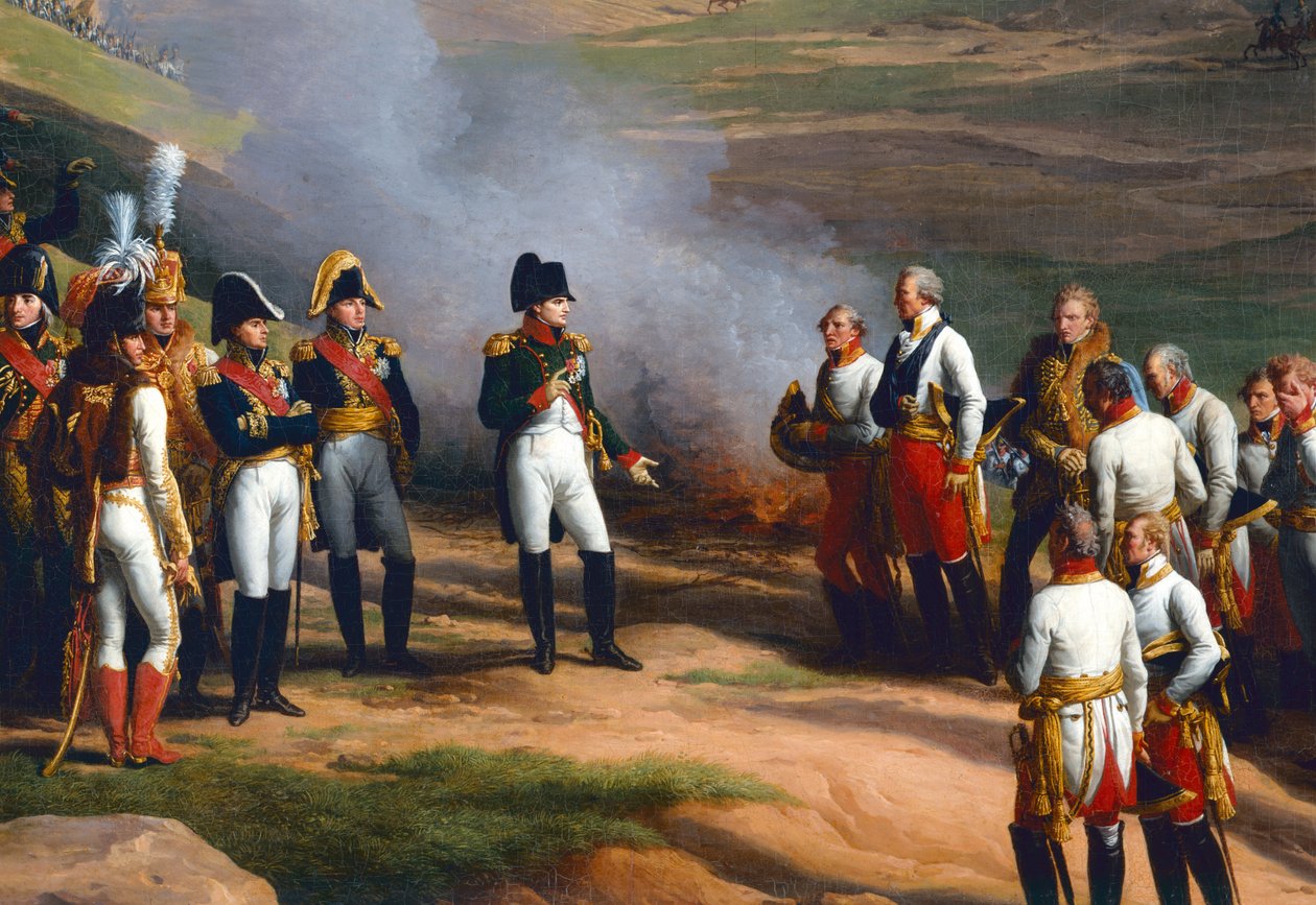 Részlet az 1805. október 20-i ulmi kapitulációból - Napóleon és az osztrák tábornokok, 1815 alkotó: Charles Thevenin