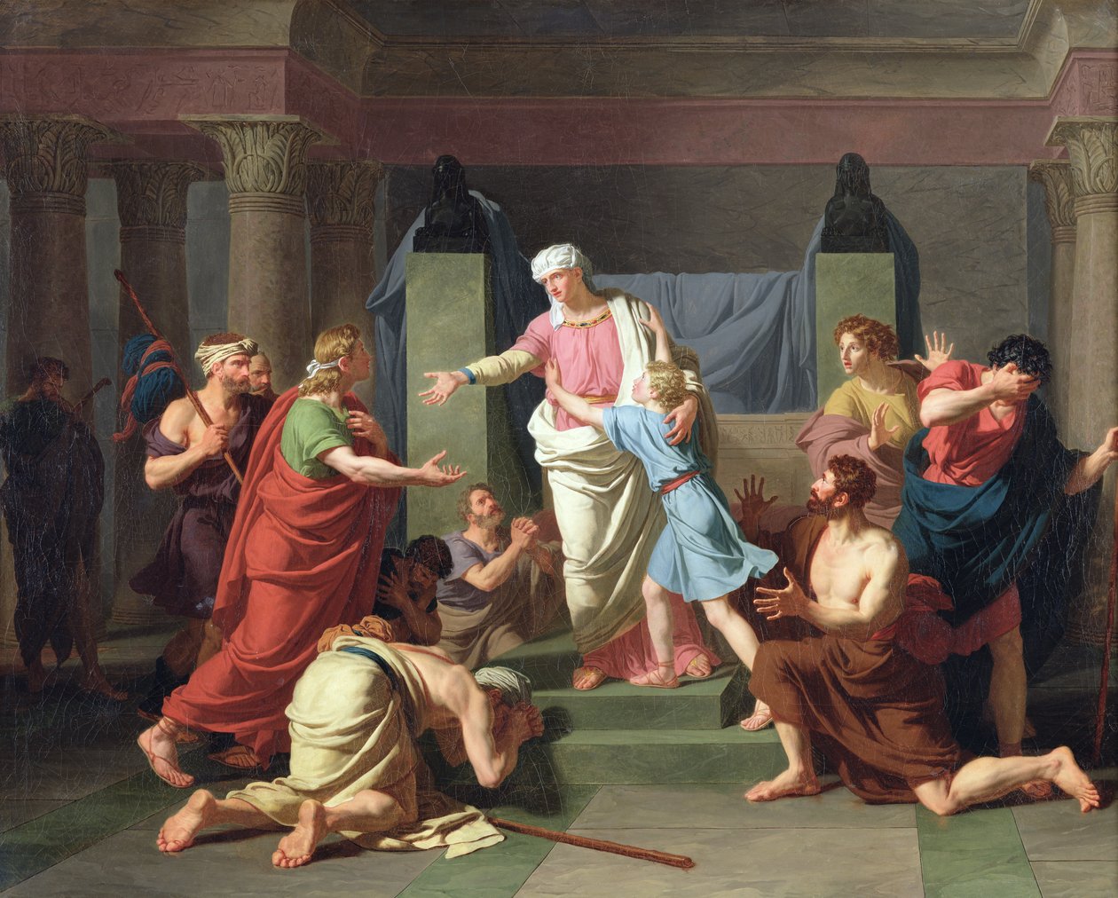 Józsefet testvérei elismerték, 1789 alkotó: Charles Thevenin