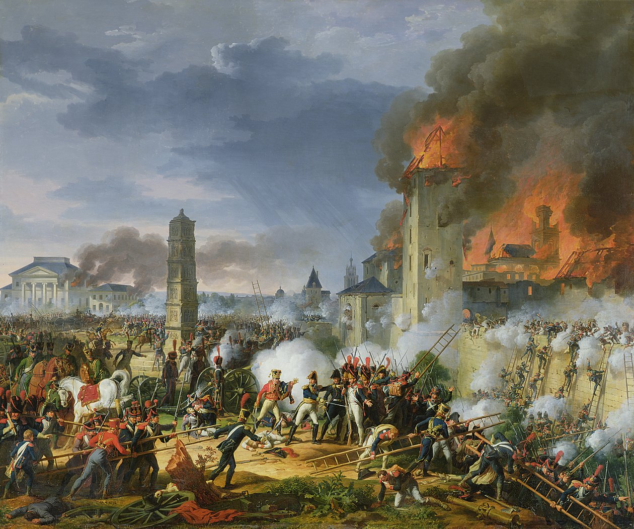 Ratisbon támadása és elfoglalása, 1809. április 23., 1810. alkotó: Charles Thevenin