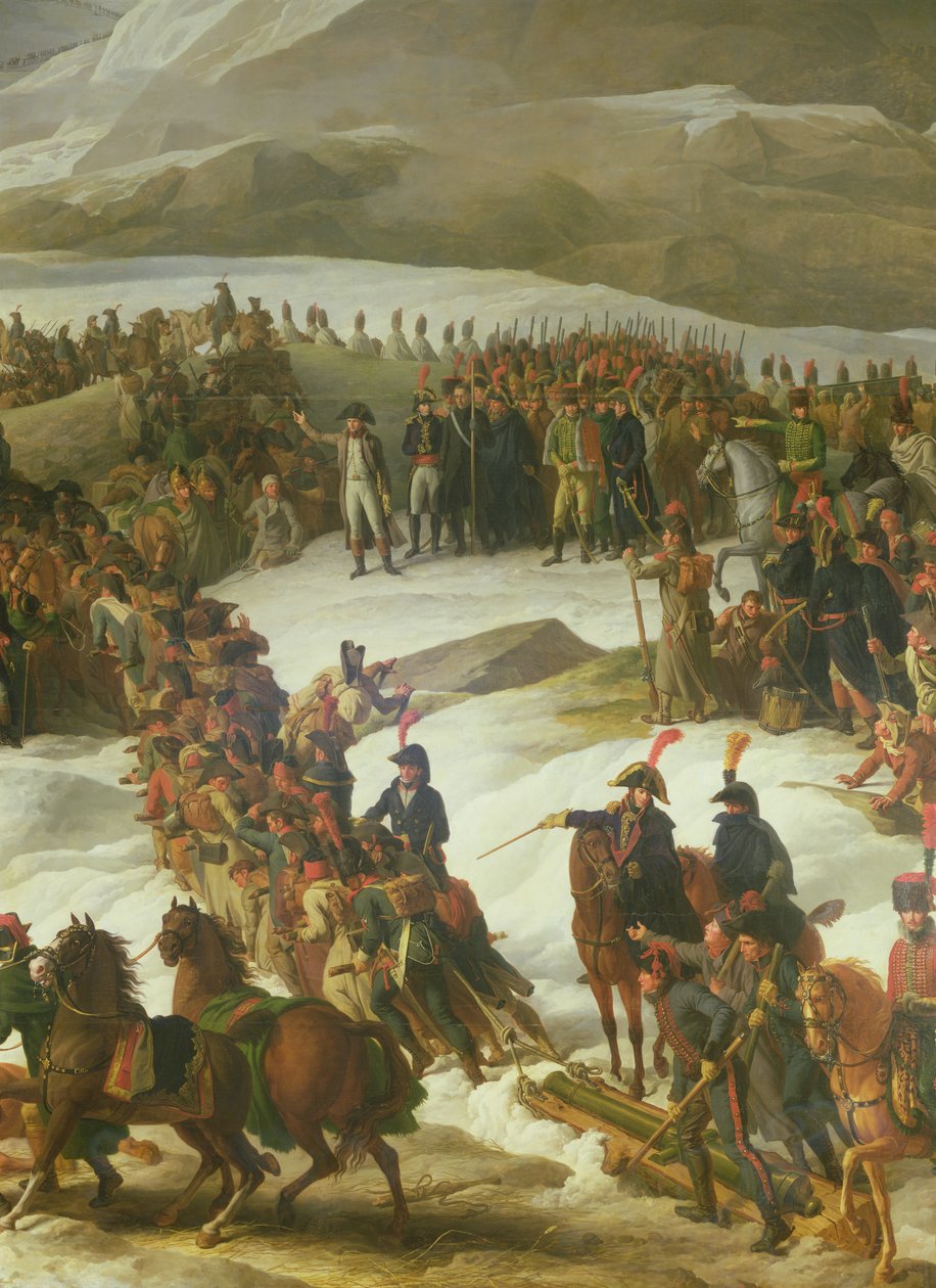 A francia hadsereg átkel a Szent Bernát-hágón, 1800. május 20., 1806. (részlet) alkotó: Charles Thevenin