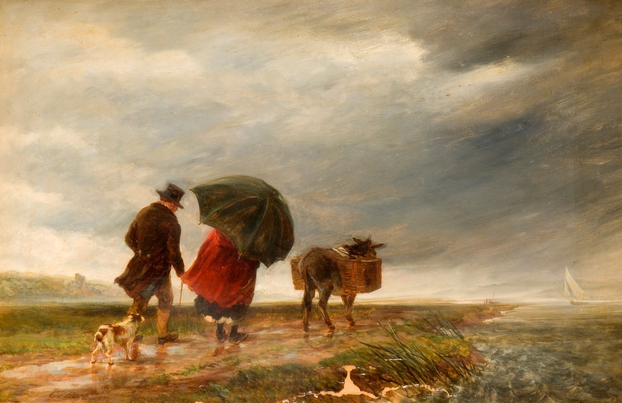 Megy a komphoz, Appledore, 1856 alkotó: Charles Thomas Burt