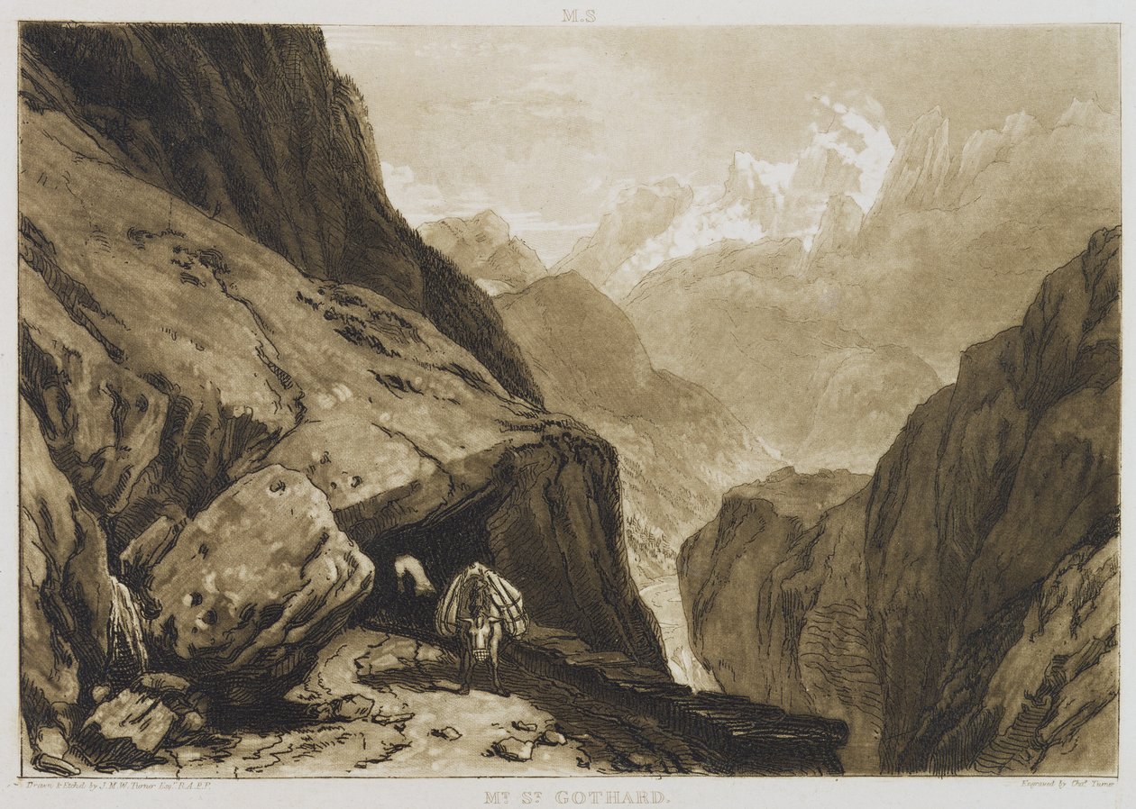 St. Gothard hegy alkotó: Charles Yardley Turner