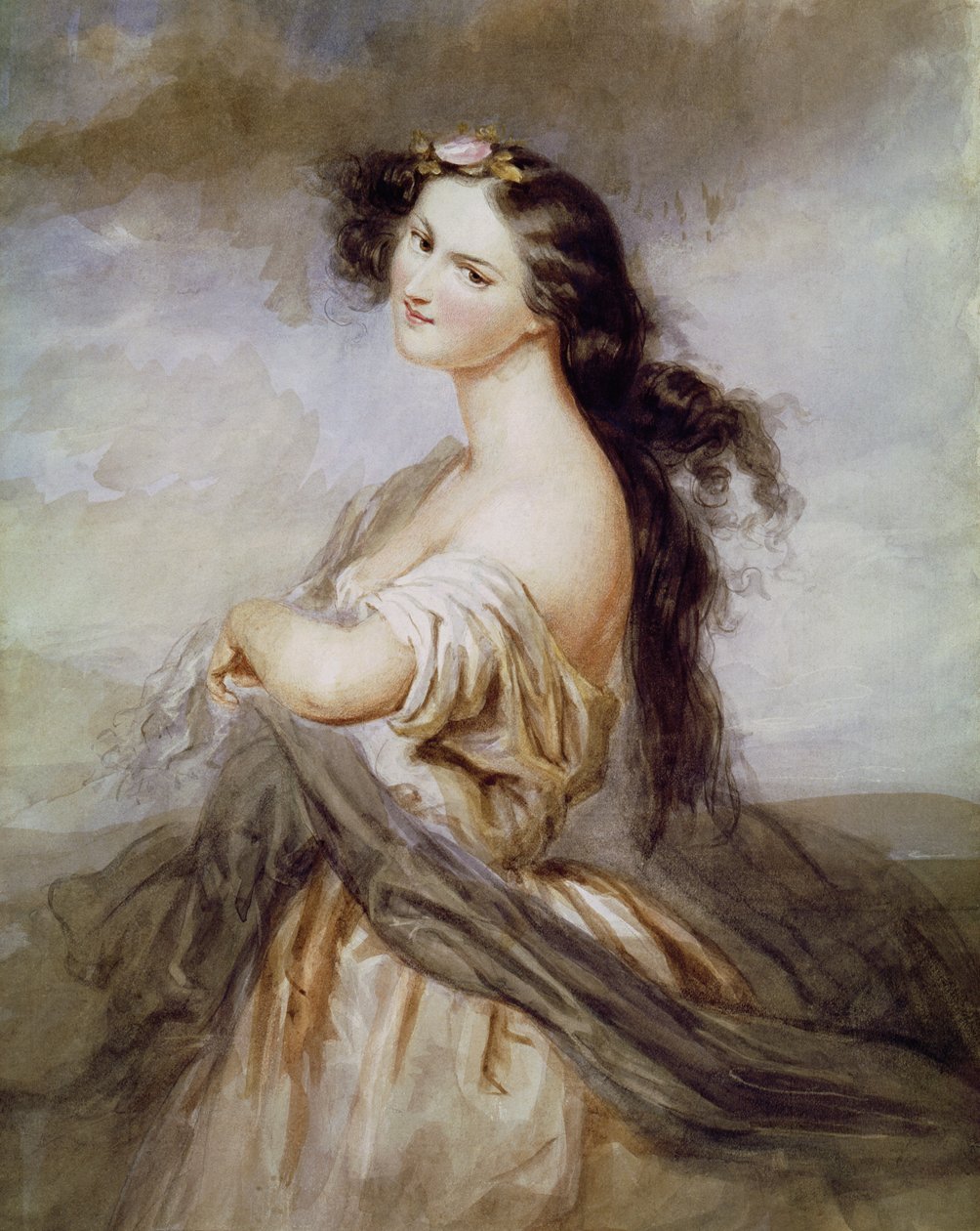 Juliette Drouet (1806-83) portréja alkotó: Charles Voillemot