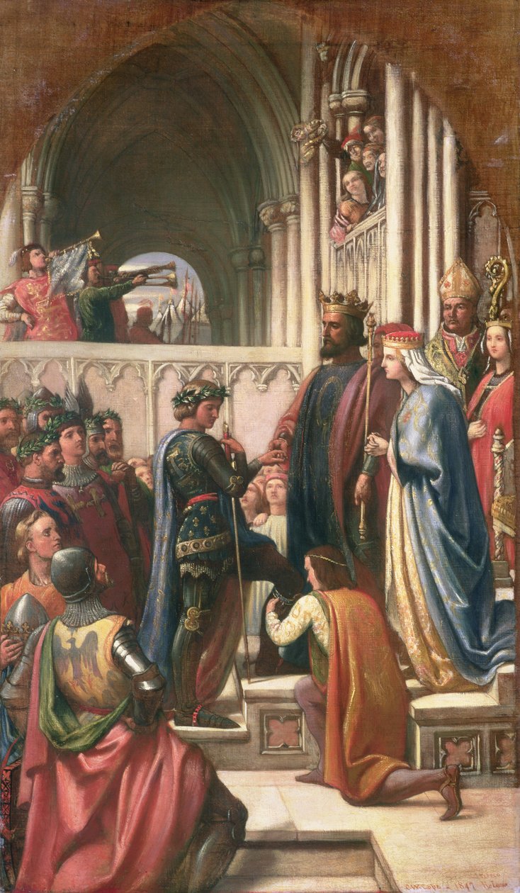 III. Edward Fekete Herceg Eduárd Harisnyakötő Rendjének adományozása, 1847 alkotó: Charles West Cope
