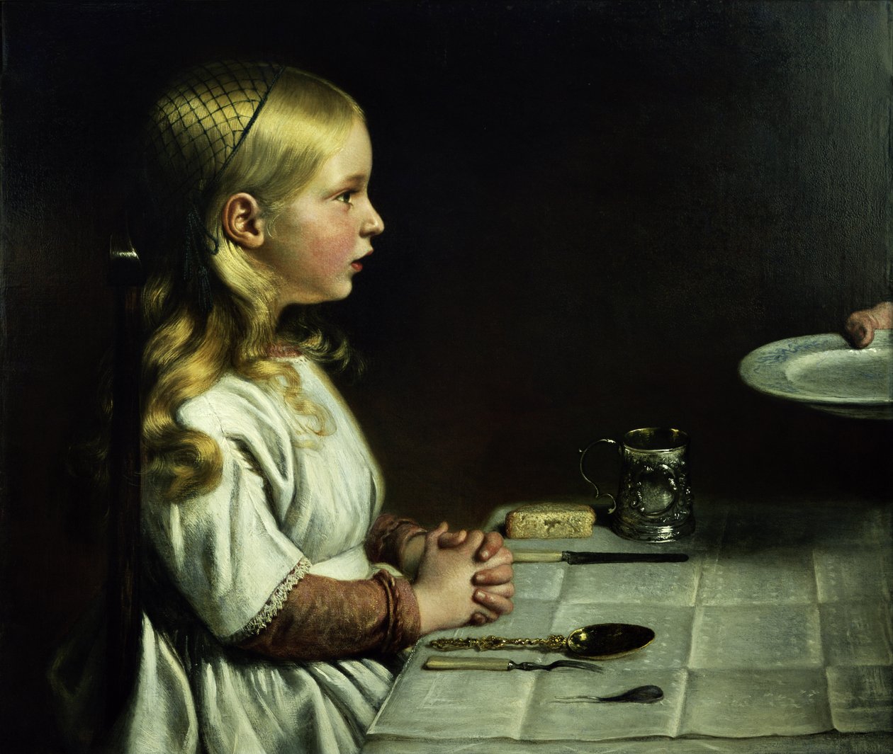 Florence Cope kegyelmet mond vacsoraidőben alkotó: Charles West Cope
