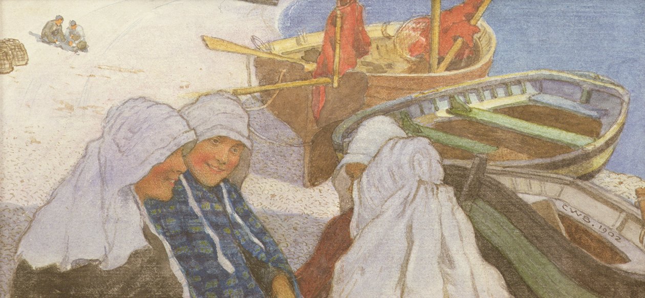 Breton Fishergirls alkotó: Charles William Bartlett