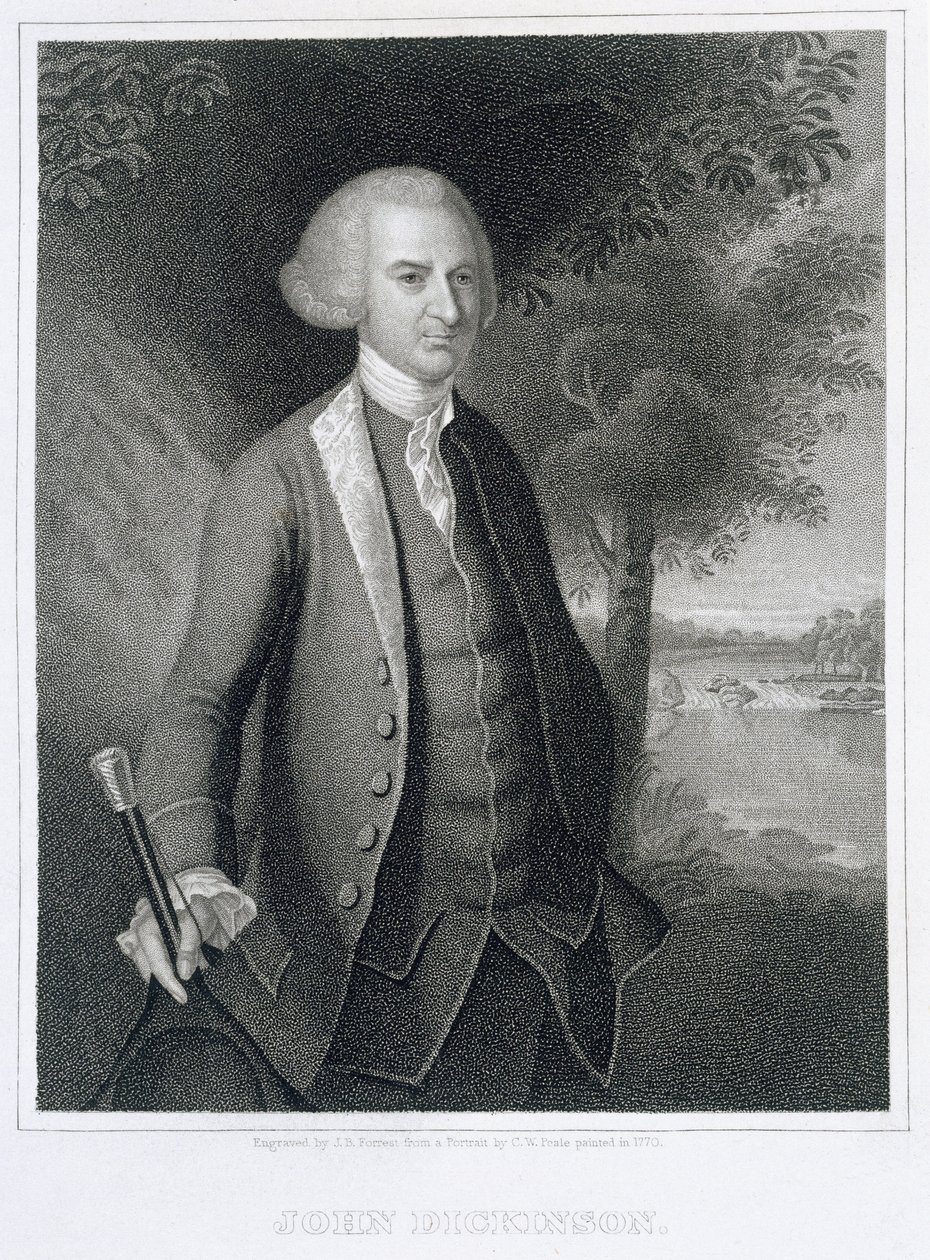 John Dickinson, metszette John B. Forrest (1814-70) alkotó: Charles Willson Peale