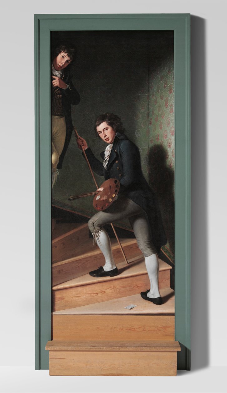 Lépcsőház csoport (Raphaelle Peale és Tiziano Ramsay Peale portréja) alkotó: Charles Willson Peale